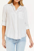   Velvet Heart Riley Button Down Shirt with Chest Pocket - Optic White - Bonton