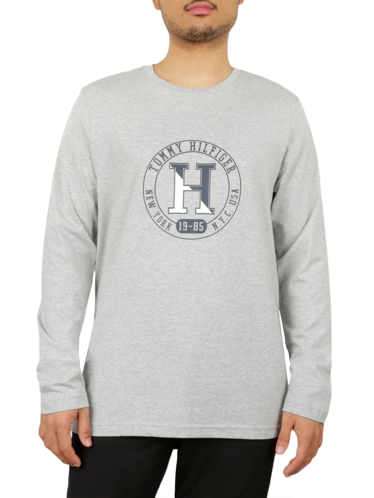  Tommy Hilfiger Long Sleeve Cotton Crew Neck - Grey Heather - Bonton