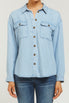   Velvet Heart Carmele Long Sleeve Button Down Shirt - California Sky - Bonton