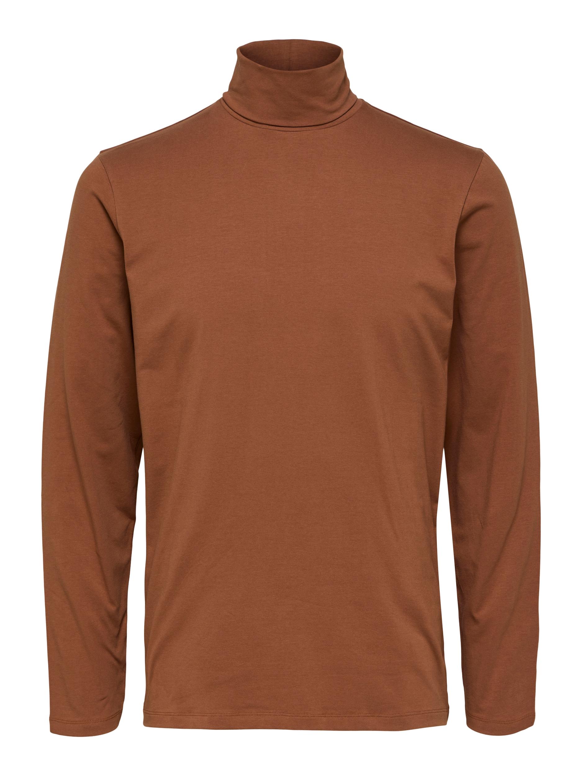  Selected Homme Rory Roll Neck Tee - Argan Oil - Bonton