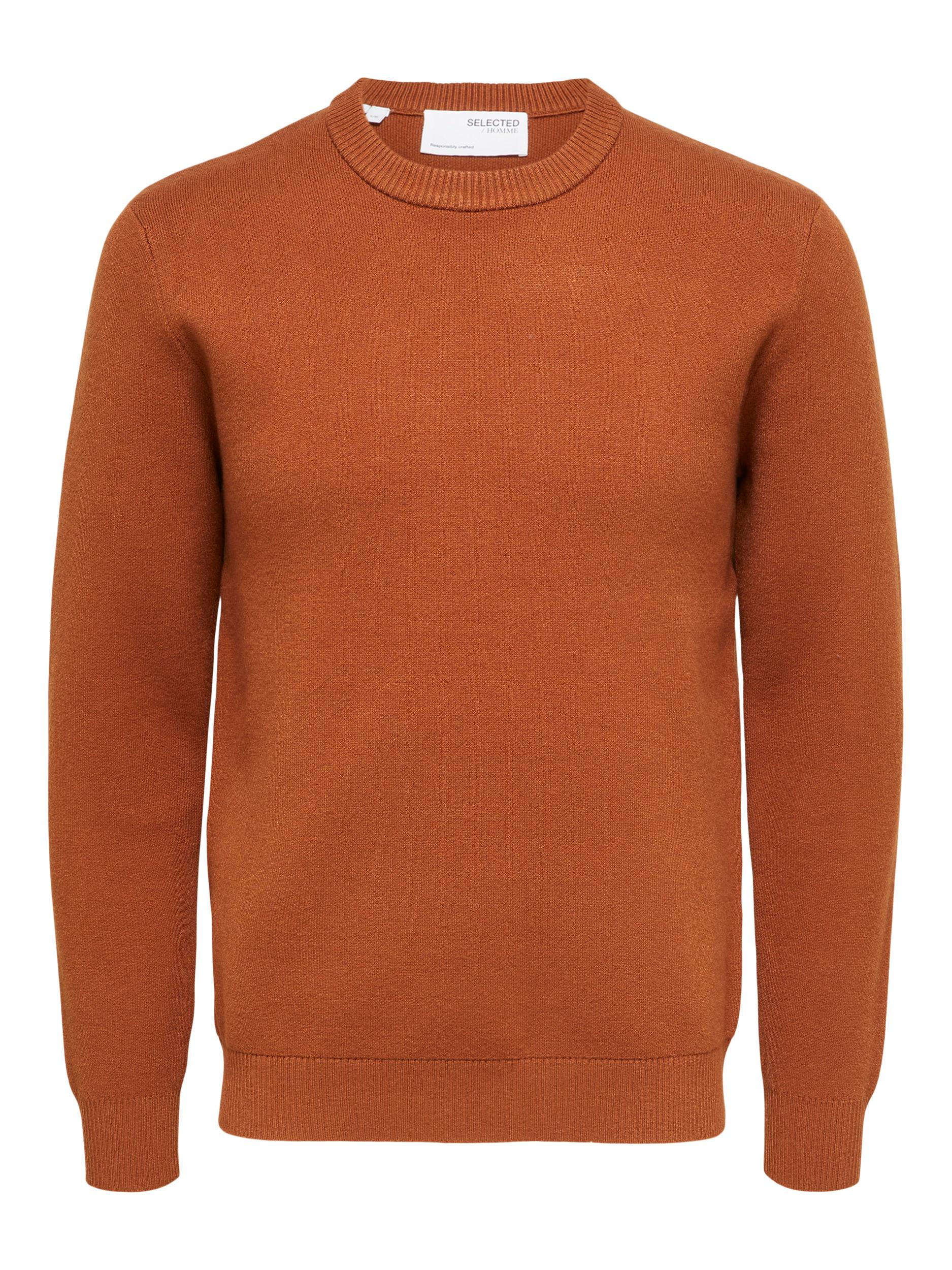  Selected Homme Toronto Knit Crew Neck - Argan Oil - Bonton