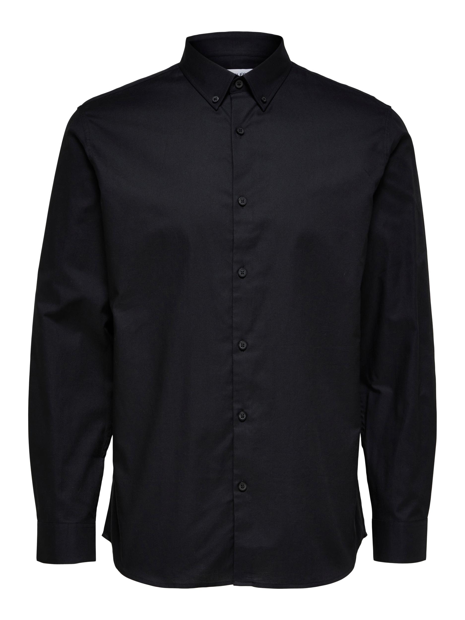  Selected Homme Reg Pinpoint Shirt Classic - Black - Bonton
