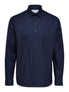  Selected Homme Slim Pinpoint Shirt Classic - Navy Blazer - Bonton