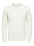  Selected Homme Toronto Knit Crew Neck - Egret - Bonton