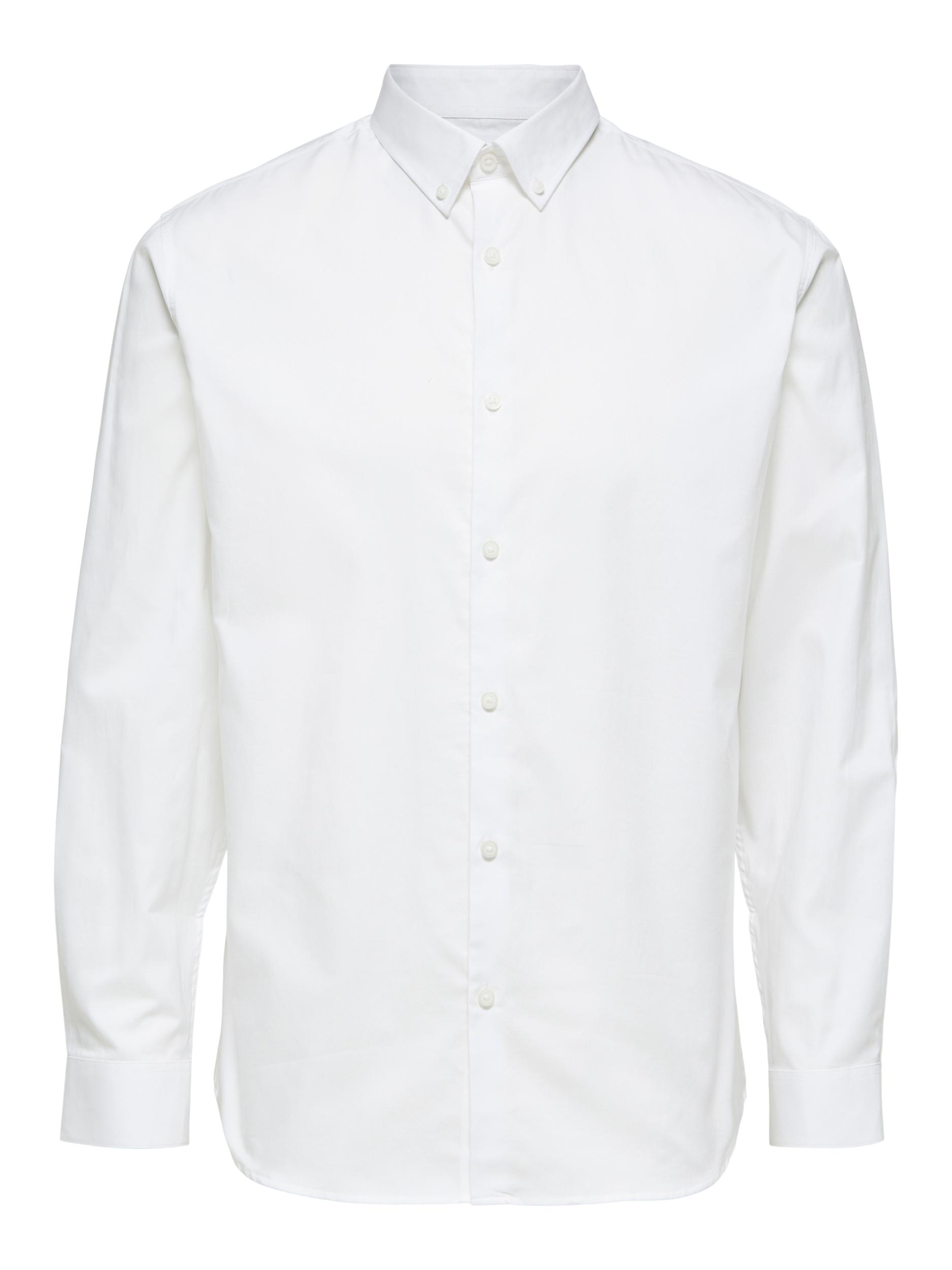  Selected Homme Reg Pinpoint Shirt Classic - Bright White - Bonton