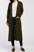   Velvet Heart Long Sleeve Long Knit Duster Front Pockets - Pine - Bonton