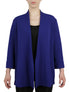  Kasper Cardigan With Sideseam Pocket Stretch Crosshatch Jacket - Royal Blue - Bonton