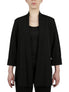  Kasper Cardigan With Sideseam Pocket Stretch Crosshatch Jacket - Black - Bonton