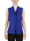 Sleeveless Tie Front Crepe Blouse