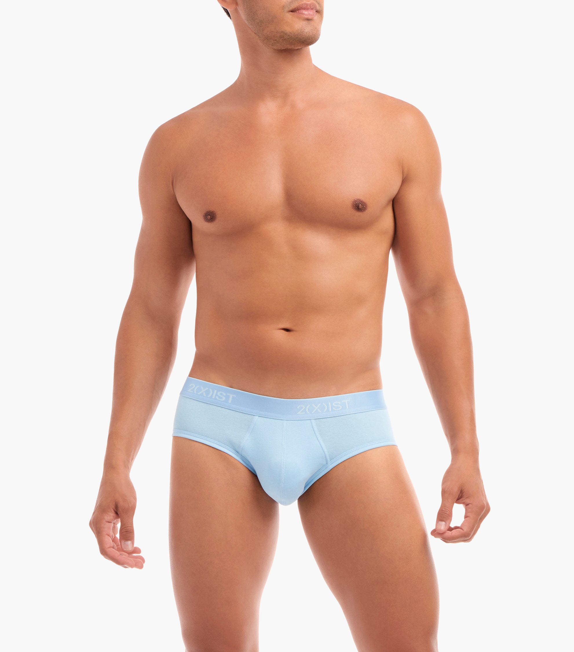  2xist 3 Packs Essential Stretch No-show Brief - Stingray / Hawaiian Sunset / Blue Bell - Bonton