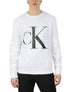  Calvin Klein Long Sleeves Monogram Sweatshirt - Brilliant White - Bonton