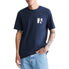  Calvin Klein Short Sleeves Boxed Monogram Tee - Dark Sapphire - Bonton