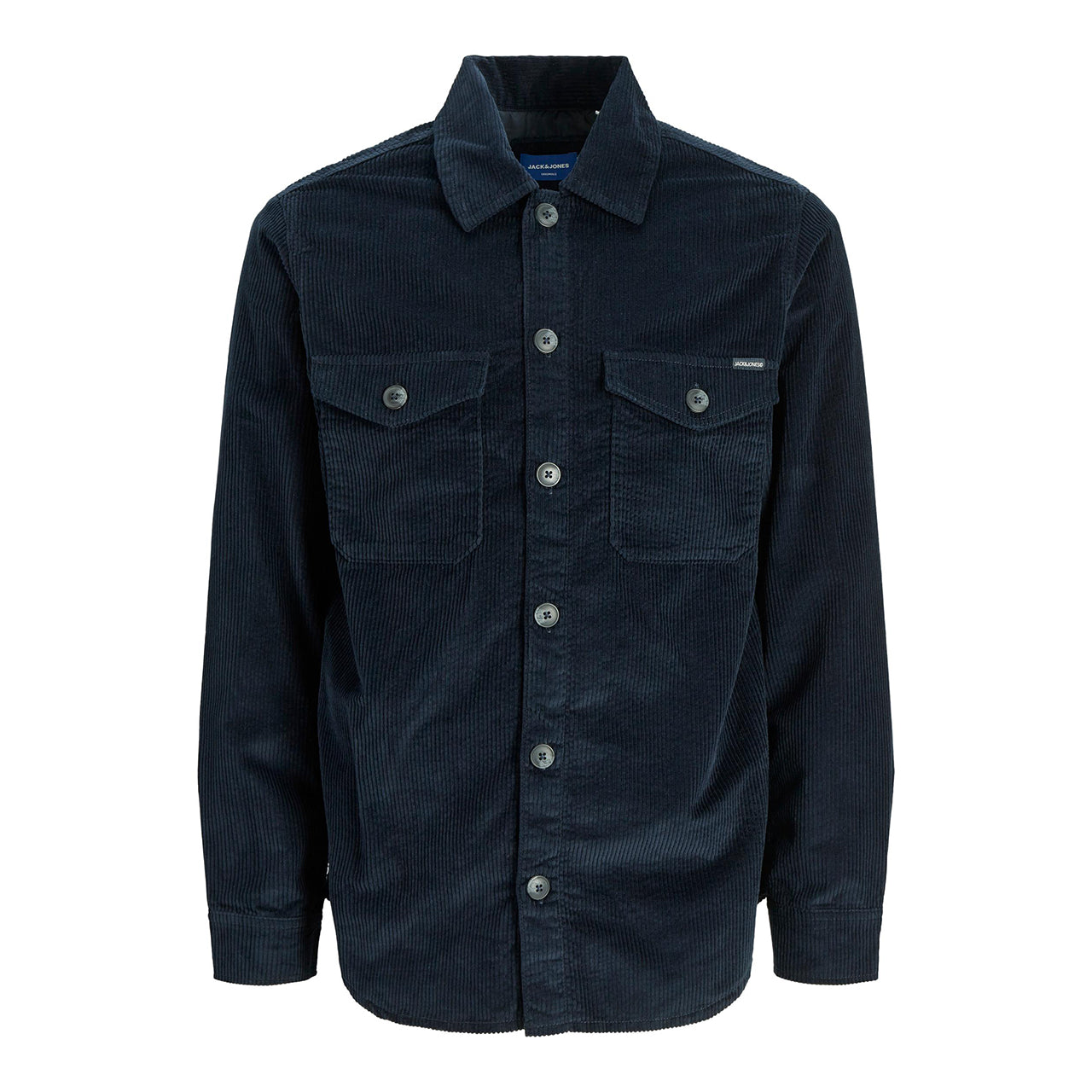  Jack & Jones Long Sleeve Ollie Corduroy Woodside Overshirt - Navy Blazer - Bonton