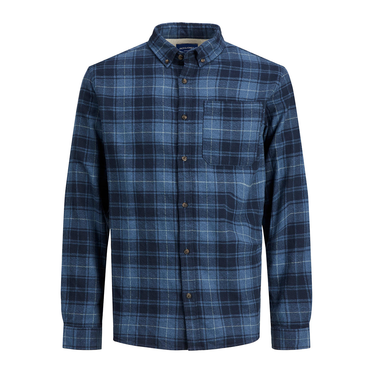  Jack & Jones Jorowen Grindle Willow Comfort Shirt - Navy Blazer - Bonton