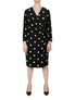  Anne Klein Ity Sutton Dot Printed Classic Wrap Dress - Anne Black/ Anne White - Bonton