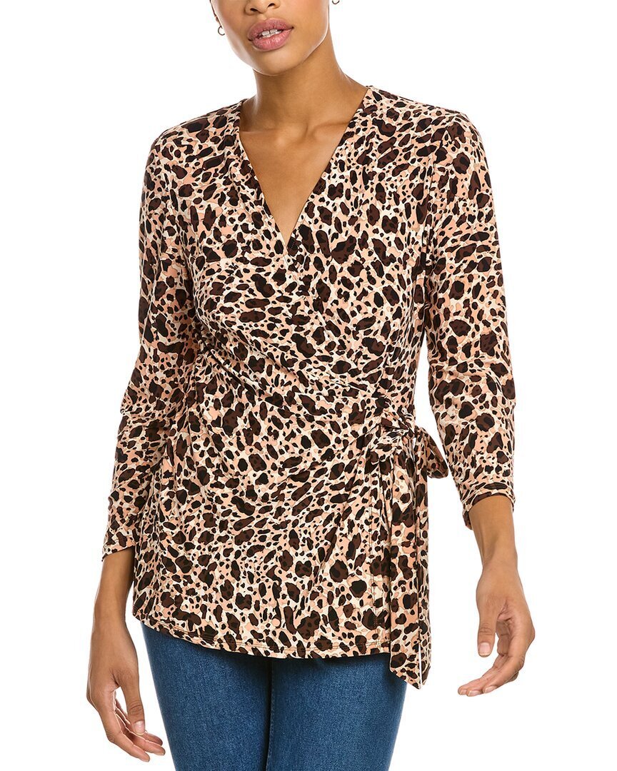 Anne Klein Wrap Top - Warm Sand Combo - Bonton