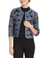  Anne Klein Soft Shoulder Cardigan - Black/ Chambray - Bonton