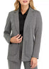  Anne Klein Notched Collar Jacket With Patch Pockets - Anne Black/ White - Bonton
