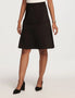  Anne Klein Flared Scuba Suede Skirt - Anne Black - Bonton