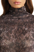  Anne Klein Seamless Printed Turtleneck - Brown Snakeskin - Bonton