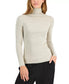  Anne Klein Seamless Ribbed Turtleneck - Heather Gray/Gold - Bonton