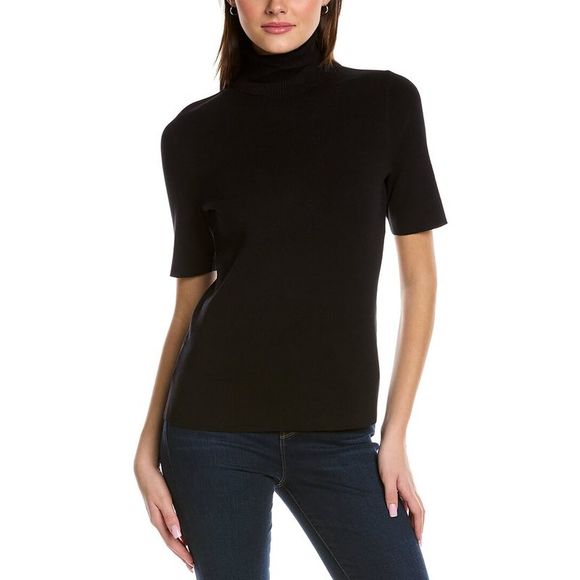  Anne Klein Half Sleeve Turtleneck - Anne Black - Bonton