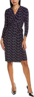  Anne Klein ITY Classic Wrap Dress - Chianti Combo - Bonton