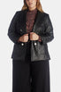  Anne Klein Plus Size Vegan Leather Faux Double Breasted Jacket - Anne Black - Bonton