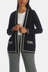  Anne Klein Plus Size Malibu Cardigan With Tipping - Anne Black/ Anne White - Bonton