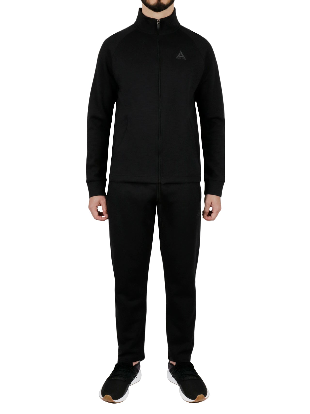  Air Life Zipper Tracksuit Set - Black - Bonton