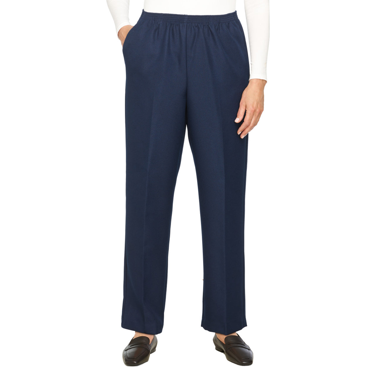  Alfred Dunner Proportioned Short Pant - White - Bonton