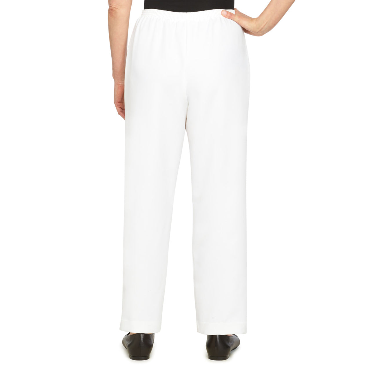  Alfred Dunner Proportioned Short Pant - White - Bonton