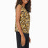  Kasper Keyhole Cami with Cap Sleeve Printed Ity - Marigold Combo - Bonton