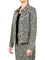 Zip Front Seamed Jacket Animal Stretch Jacquard