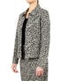  Kasper Zip Front Seamed Jacket Animal Stretch Jacquard - Doe Combo - Bonton