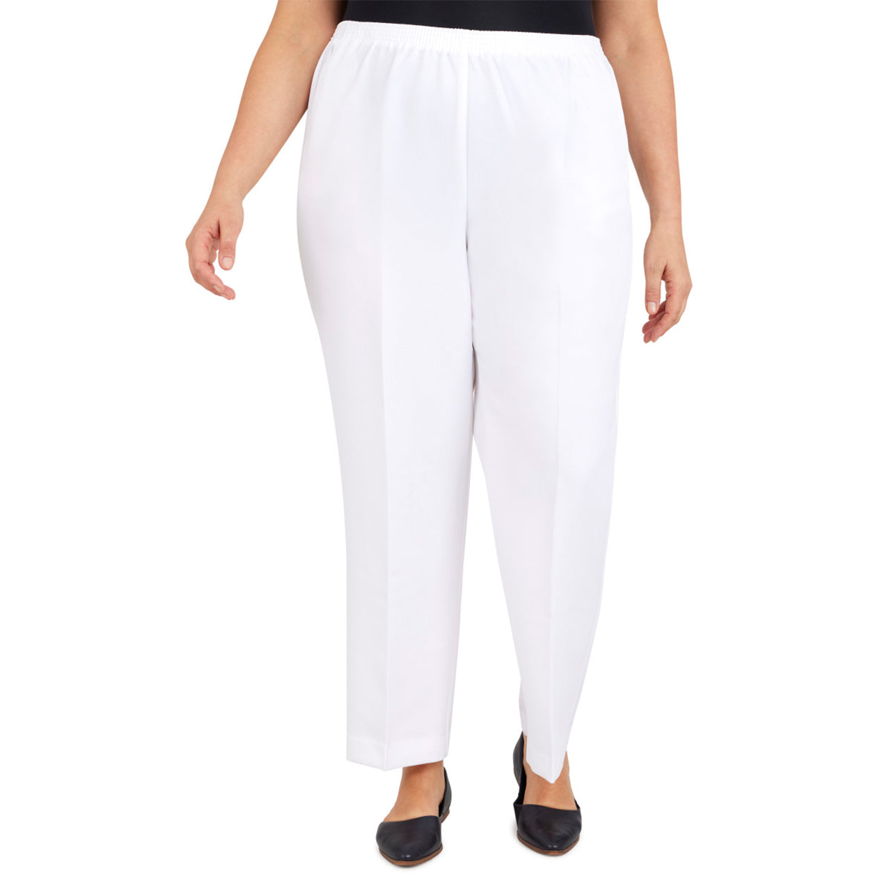  Alfred Dunner Plus Proportioned Short Pant - Black - Bonton