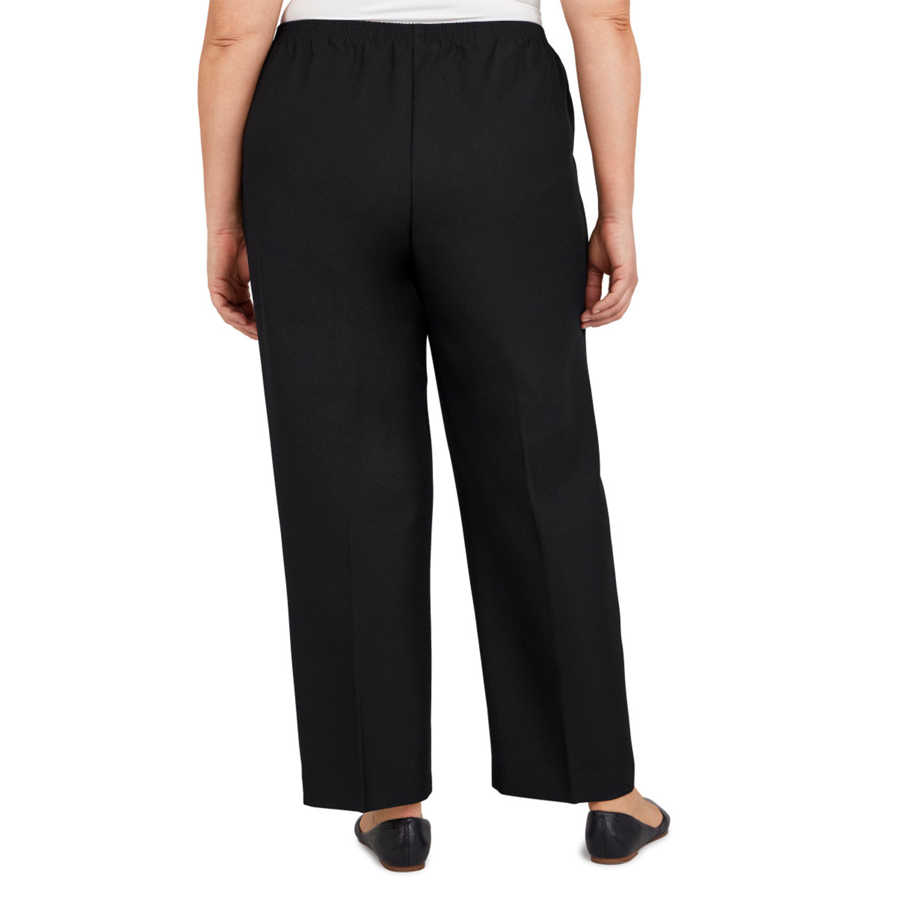  Alfred Dunner Plus Proportioned Short Pant - White - Bonton