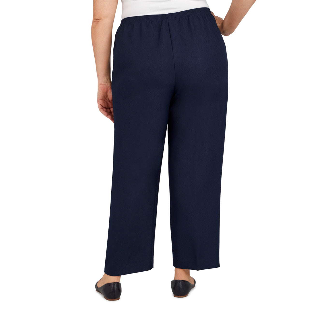  Alfred Dunner Plus Proportioned Short Pant - White - Bonton