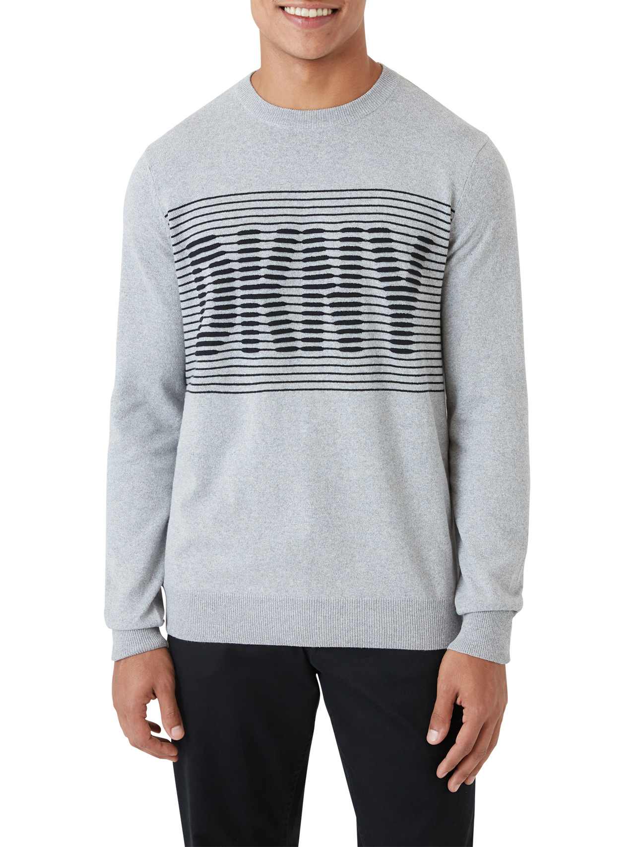  DKNY Lorimer Logo Sweater - Heather Grey - Bonton