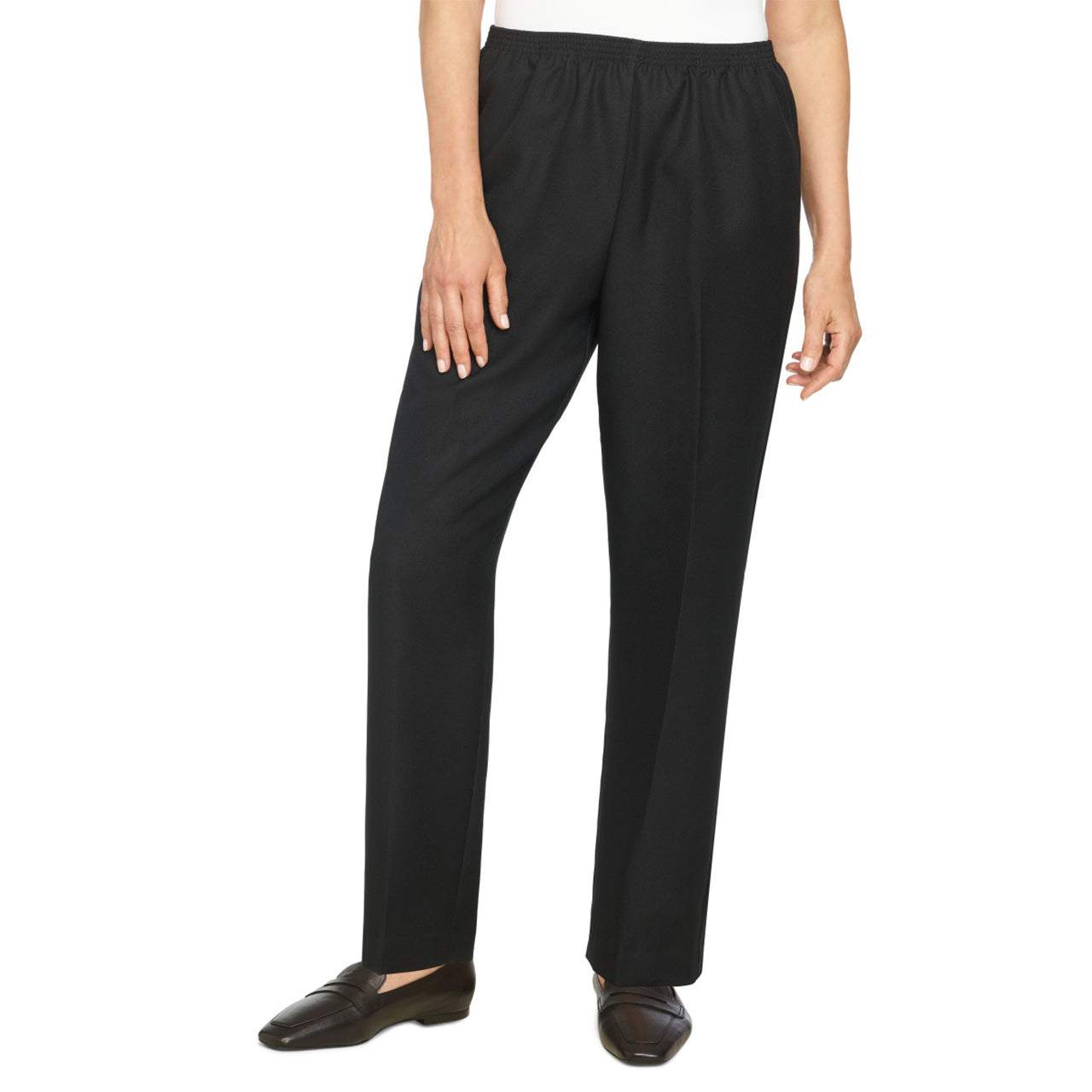  Alfred Dunner Petite Proportioned Short Pant - Black - Bonton