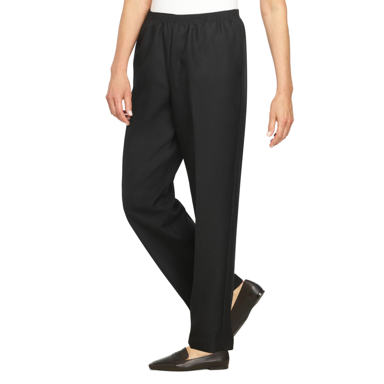  Alfred Dunner Petite Proportioned Short Pant - Black - Bonton