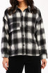   Velvet Heart Monsay Drop Shoulder Button Down - Black - Bonton