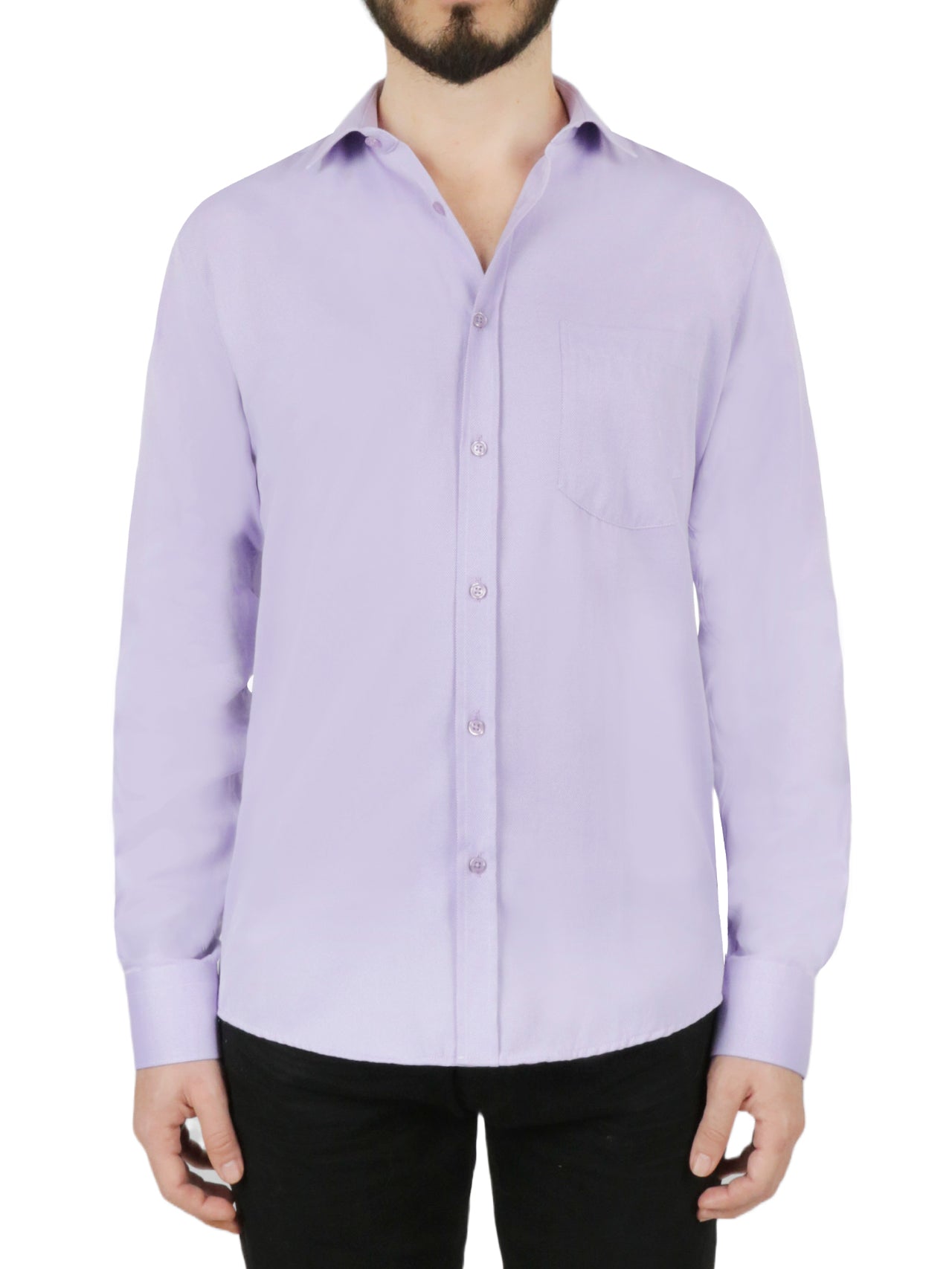  Solid Purple Dress Shirt - Purple - Bonton