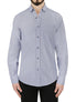  Dark Blue Checkered Dress Shirt - Dark Blue - Bonton