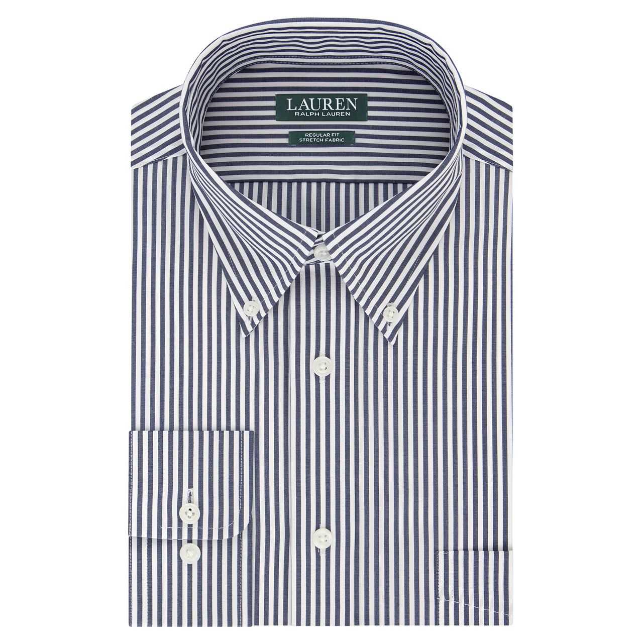  Ralph Lauren Ralph Lauren Classic Fit Ultra Wrinkle Free Stretch Stripe Shirt - Navy - Bonton