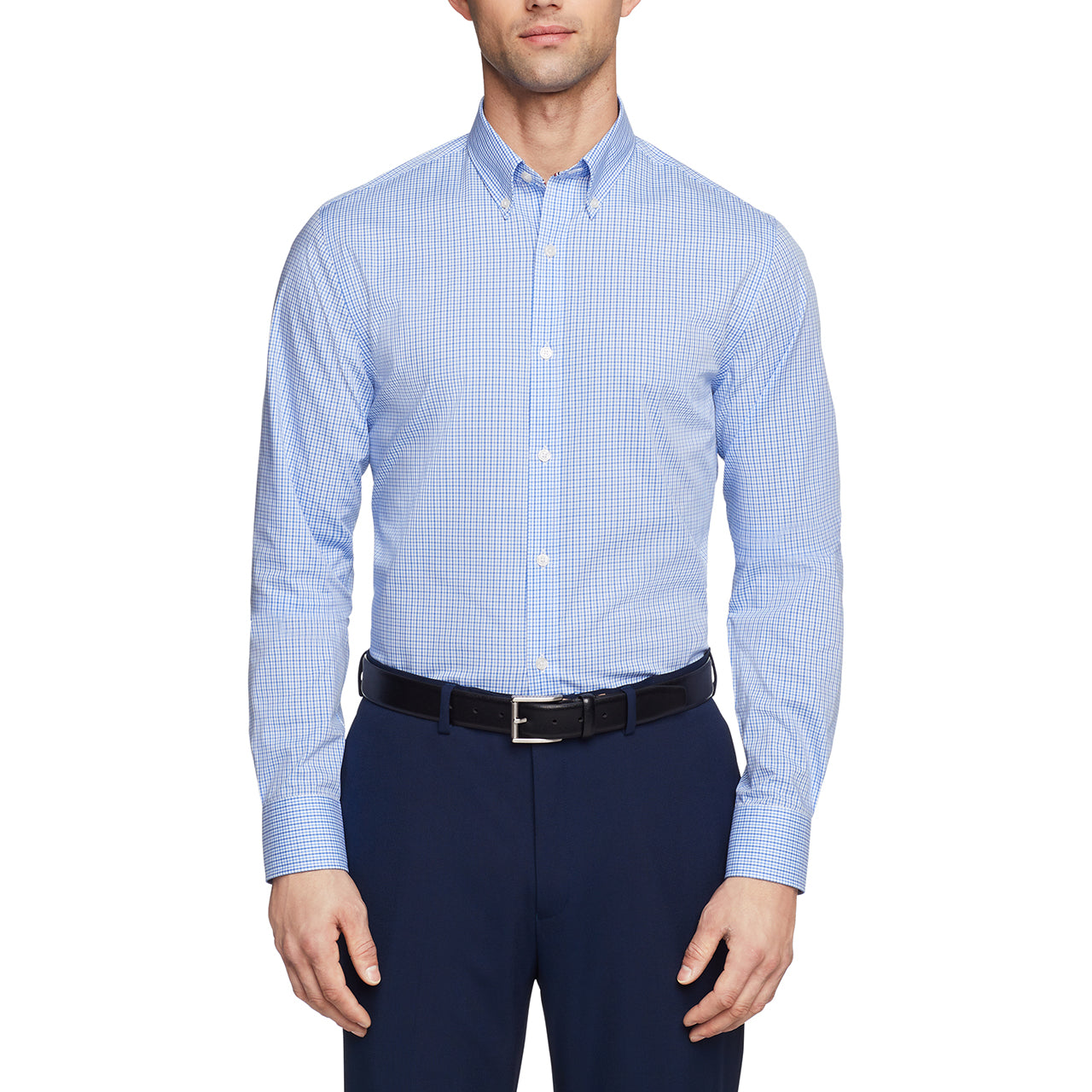  Tommy Hilfiger Tommy Hilfiger Slim Fit Ultra Wrinkle Free Cotton Stretch Check - Jab Blue - Bonton