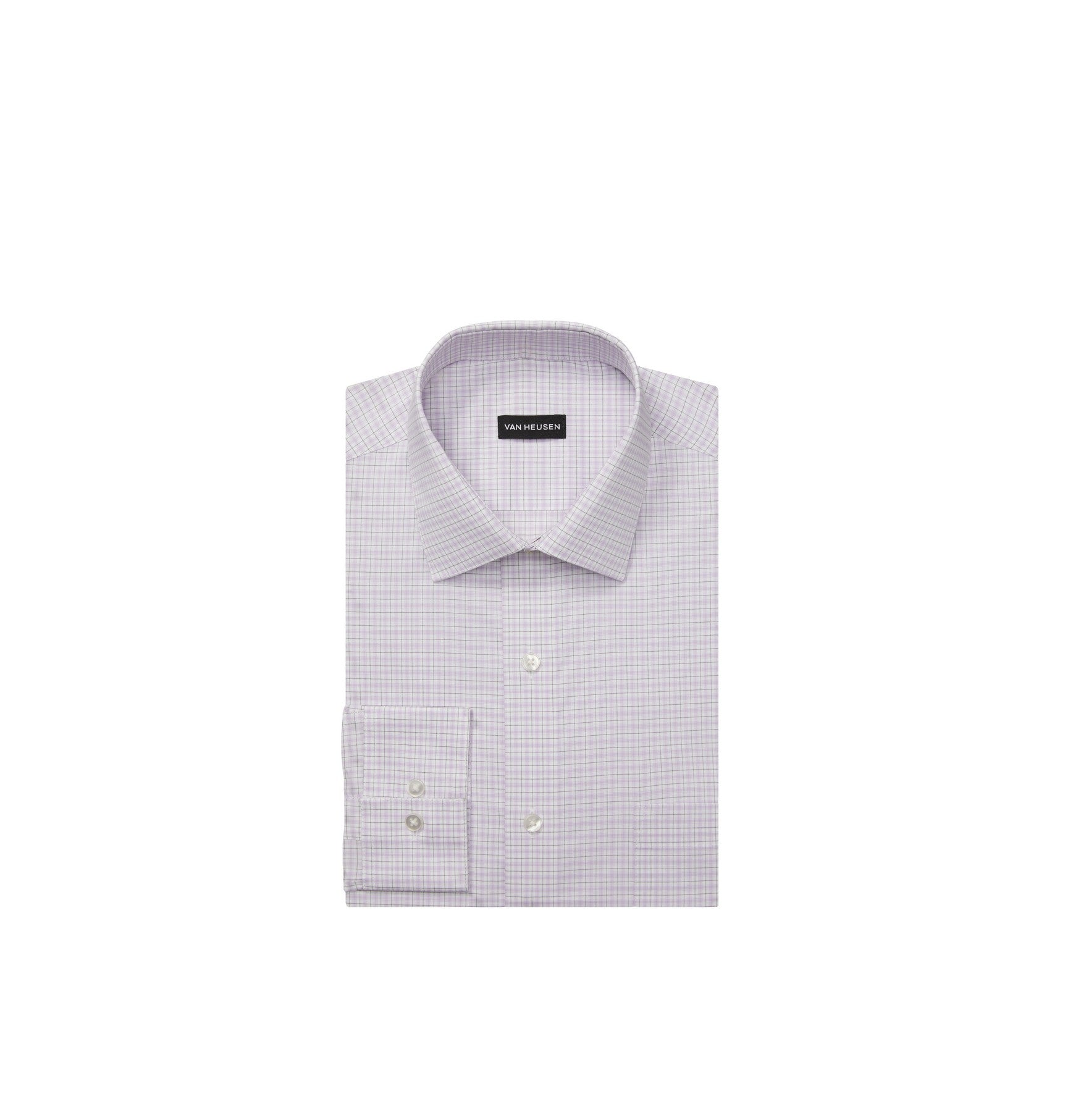  Van Heusen Van Heusen Regular Fit Ultra Wrinkle Free Stretch FLEX Check - Lavender - Bonton