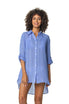  Helen Jon Relaxed Shirt Dress 3 - Blue Periwinkle - Bonton
