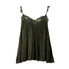  Ciebon Syvan Pleated Lace Trim Cami Top - Green - Bonton