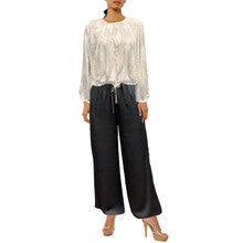  Ciebon Tomlin Mix Media Embroidery Popover Top - Off White - Bonton